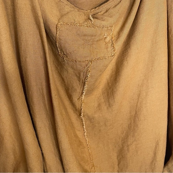 Free People Cloud 9 Bubble Tee Linen Blend in Pecan Brown M - Picture 8 of 11